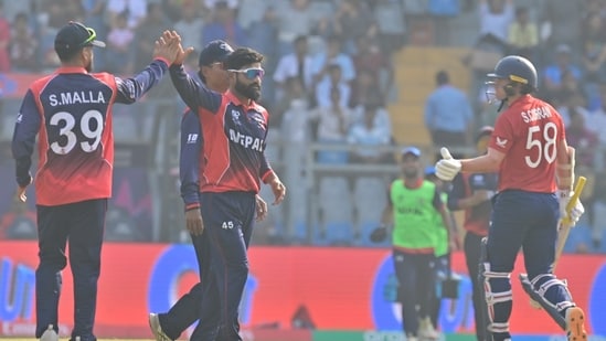 For Nepal, Dipendra Singh Airee and Nandan Yadav took two-wicket hauls.(Anshuman Poyrekar/HT Photo)