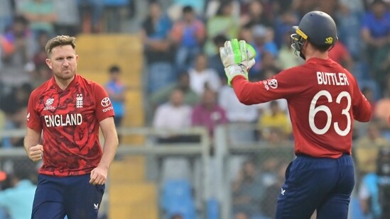 England defeated Nepal by four runs in their T20 World Cup 2026 opener in Mumbai on Sunday.(Anshuman Poyrekar/HT Photo)