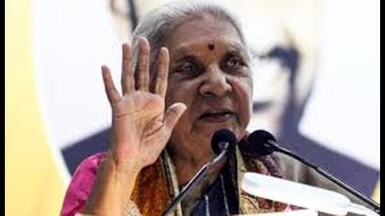 Uttar Pradesh governor Anandiben Patel. (HT file)