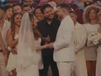 The couple had rrportedly invited Bad Bunny to their wedding months earlier, prompting the artist to invite them to get married during his performance.