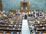 Lok Sabha proceedings underway during the Budget Session, in New Delhi.