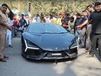 The Lamborghini was cruising near the Ring Wala area when it suddenly deviated, hitting multiple vehicles, said eyewitnesses. The Lamborghini was cruising near the Ring Wala area when it suddenly deviated, hitting multiple vehicles, said eyewitnesses.