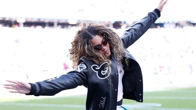 Beyonce and Jay-Z's daughter Blue Ivy Carter on the sidelines before the start of Super Bowl LX between the Seattle Seahawks and the New England Patriots on February 08, 2026. (Photo by Kevin C. Cox Getty Images via AFP) Beyonce and Jay-Z's daughter Blue Ivy Carter on the sidelines before the start of Super Bowl LX between the Seattle Seahawks and the New England Patriots on February 08, 2026. (Photo by Kevin C. Cox Getty Images via AFP)