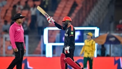 Canada finished on 156/8 from their 20 overs, with Navneet Dhaliwal standing tall amid the collapse, top-scoring with a fighting 64 and offering the lone resistance in a difficult chase. (AFP) Canada finished on 156/8 from their 20 overs, with Navneet Dhaliwal standing tall amid the collapse, top-scoring with a fighting 64 and offering the lone resistance in a difficult chase. (AFP)