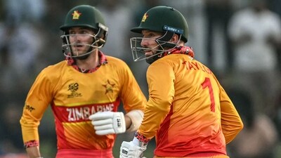 Brian Bennett and Brendan Taylor stuck together a partnership bringing Zimbabwe back on track and propelling the team towards the victory. (AFP) Brian Bennett and Brendan Taylor stuck together a partnership bringing Zimbabwe back on track and propelling the team towards the victory. (AFP)