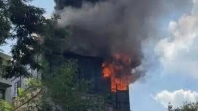 Fire personnel laid long pipes and sprayed water from a distance, managing to bring the blaze under control after considerable effort. (HT Photo for representation)