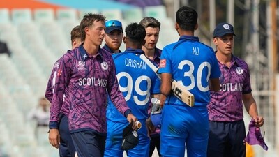 Ultimately, Scotland won the match by 73 runs, folding the tail cheaply and getting points on the board. They now sit level on points with England and West Indies, while Italy will need to play catch-up in Group C. (AP) Ultimately, Scotland won the match by 73 runs, folding the tail cheaply and getting points on the board. They now sit level on points with England and West Indies, while Italy will need to play catch-up in Group C. (AP)