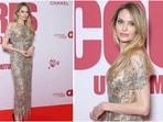 Angelina Jolie dazzles in a sheer gown at the Couture premiere. Angelina Jolie dazzles in a sheer gown at the Couture premiere.
