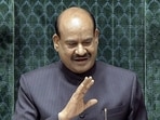 Lok Sabha Speaker Om Birla conducts the proceedings of Lok Sabha during the Parliament Budget Session, in New Delhi.