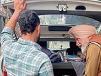 Police personnel during the drive in Ludhiana on Monday. (HT Photo) Police personnel during the drive in Ludhiana on Monday. (HT Photo)