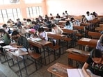 Pune, India - Feb. 22, 2023: Students of HSC during the exam at Modern College of Arts, Science and Commerce of Shivajinagar in Pune, India, on Wednesday, February 22, 2023. (Photo by Kalpesh Nukte/HT PHOTO) Pune, India - Feb. 22, 2023: Students of HSC during the exam at Modern College of Arts, Science and Commerce of Shivajinagar in Pune, India, on Wednesday, February 22, 2023. (Photo by Kalpesh Nukte/HT PHOTO)