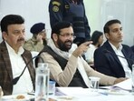 Seventeen complaints reviewed with 12 settled on the spot; officials told to submit reports on pending cases and speed up drainage, road and access works. (Parveen Kumar/HT)