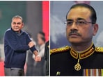 PCB chief Mohsin Naqvi (left) brought up Asim Munir's name during a presss conference on Monday.
