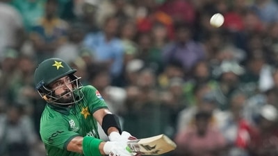Sahibzada Farhan gave Pakistan a fiery start and held one end when wickets were falling at the other end. (AP)