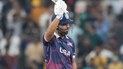 Shubham Ranjane's fifty was the consolation for USA from the game. (AP)