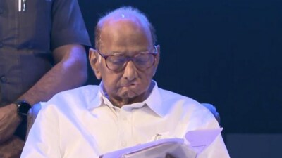 Former Union minister Sharad Pawar was hospitalised on Monday after complaining of cough, fatigue, and mild breathing discomfort. (X)