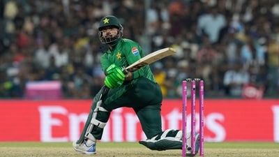 Shadab Khan's 31 off 12 ensured that the Pakistan innings finished on a high. (AP)
