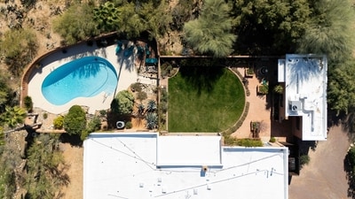 An aerial view shows the home of Nancy Guthrie on February 7, 2026 in Tucson, Arizona. (Getty Images via AFP) An aerial view shows the home of Nancy Guthrie on February 7, 2026 in Tucson, Arizona. (Getty Images via AFP)