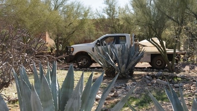 A white truck sits parked in the driveway at the home of Nancy Guthrie on February 7, 2026 in Tucson, Arizona. (Getty Images via AFP) A white truck sits parked in the driveway at the home of Nancy Guthrie on February 7, 2026 in Tucson, Arizona. (Getty Images via AFP)