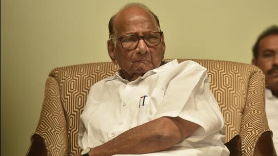 Mumbai, India - Dec. 12, 2019: NCP Chief Sharad Pawar meets his party supporters on his 79th birthday at Y B Chavan Centre, Nariman Point in Mumbai, India, on Thursday, December 12, 2019. (Photo by Kunal Patil/Hindustan Times) (Kunal Patil/HT Photo)