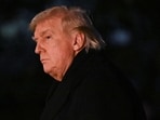 US President Donald Trump arrives at the White House in Washington D.C.