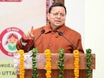 Uttarakhand Chief Minister Pushkar Singh Dhami transfers financial assistance to beneficiaries under the Chief Minister Single Women Self-Employment Scheme through DBT at the CM residence in Dehradun on Tuesday.