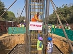 Officials say pillars will soon be visible on key stretch as alignment for next phase is finalised and tenders prepared for expansion and depot link works. (HT Photo) Officials say pillars will soon be visible on key stretch as alignment for next phase is finalised and tenders prepared for expansion and depot link works. (HT Photo)