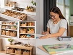 Simple home organisers and Rachna Kacker in action.(Rachna Kacker (Messmerize India))