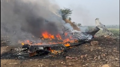 Ajit Pawar was killed along with pilot Captain Sumit Kapoor, co-pilot Captain Shambhavi Pathak, personal security officer Vidip Jadhav and flight attendant Pinky Mali when the aircraft went down near Baramati airport. (HT FILE)