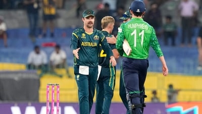 Ireland kept losing wickets and were bundled out for 115, as they lost the match by 67 runs. (AP) Ireland kept losing wickets and were bundled out for 115, as they lost the match by 67 runs. (AP)