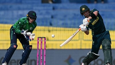 Josh Inglis and Cameron Green got Australia off to a good start after Travis Head fell to run-out very early in the innings. (AFP) Josh Inglis and Cameron Green got Australia off to a good start after Travis Head fell to run-out very early in the innings. (AFP)