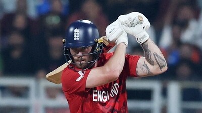 Phil Salt played a blitzy innings to start off the chase, and looked ready to take the match away early on. However, he was dismissed on 30(14) by Romario Shepherd, allowing the Windies to begin their fightback. (REUTERS)
