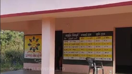 Kendrapara Anganwadi has remained shut for nearly three months (HT Photo)