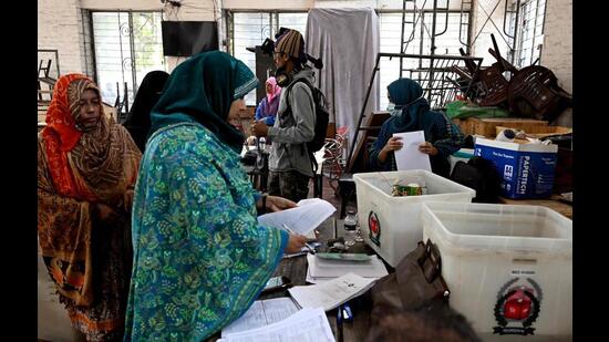 The outcome of Thursday’s election will decide not just who gains office in Dhaka but also influence the diplomatic balance in the subcontinent. (AFP)