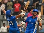 What a day for Italian cricket! The tournament debutants leave their mark with an absolutely emphatic performance in Mumbai, bowling Nepal out for 123 before chasing down the target with 44 balls to spare and all 10 wickets in hand. Not only that – Group C is now there for the taking.(Raju Shinde/HT Photo)