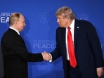 US President Donald Trump and Russian President Vladimir Putin in Anchorage, Alaska, on August 15, 2025. 