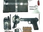 IED and weapon seized by cops. (HT)