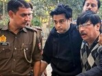 Shivam Mishra, son of a local tobacco baron, being produced at a court after his arrest in connection with the high-profile Lamborghini crash on VIP Road earlier this week, in Kanpur, Thursday. (UP Police via PTI Photo) Shivam Mishra, son of a local tobacco baron, being produced at a court after his arrest in connection with the high-profile Lamborghini crash on VIP Road earlier this week, in Kanpur, Thursday. (UP Police via PTI Photo)