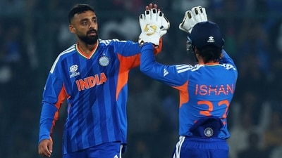 Varun Chakravarthy spun his web as he was the pick of the bowlers with three wickets which disrupted Namibia's early momentum. (REUTERS)