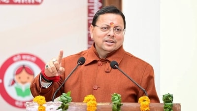 Chief Minister Pushkar Singh Dhami chairs a review meeting on railway projects at the Secretariat in Dehradun. Chief Minister Pushkar Singh Dhami chairs a review meeting on railway projects at the Secretariat in Dehradun.