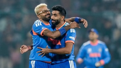 Jasprit Bumrah also claimed a wicket with his pin-point yorker to boost his confdence ahead of crucial Pakistan clash. (PTI) Jasprit Bumrah also claimed a wicket with his pin-point yorker to boost his confdence ahead of crucial Pakistan clash. (PTI)