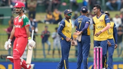 Sri Lanka defeated Oman by 105 runs in their T20 World Cup fixture, on Thursday. (AP) Sri Lanka defeated Oman by 105 runs in their T20 World Cup fixture, on Thursday. (AP)