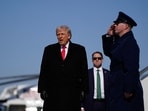 US President Donald Trump prepares to board Air Force One on February 13, 2026 at Joint Base Andrews, Maryland.