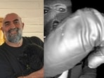 Tommaso Cioni seen with Nancy Guthrie in an old family photo (L) and a recent photo of the suspect in Guthrie's kidnapping, as shared by the FBI (R).