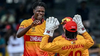 Zimbabwe have pulled off the first big result of the T20 World Cup, with a stunning victory over Australia in a trult dominant performance. A 23-run victory built on composed batsmanship and some destructive fast-bowling. (AFP) Zimbabwe have pulled off the first big result of the T20 World Cup, with a stunning victory over Australia in a trult dominant performance. A 23-run victory built on composed batsmanship and some destructive fast-bowling. (AFP)