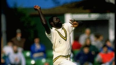 Franklyn Stephenson of Nottinghamshire bowls during a match against Worcestershire at New Road in Worcester, England in May 1988. (Getty Images) Franklyn Stephenson of Nottinghamshire bowls during a match against Worcestershire at New Road in Worcester, England in May 1988. (Getty Images)