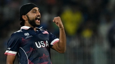 Harmeet Singh picked up four wickets in the middle phase and helped USA take complete control of the match. (AFP) Harmeet Singh picked up four wickets in the middle phase and helped USA take complete control of the match. (AFP)