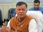 Uttar Pradesh assembly speaker Satish Mahana. (HT FILES)