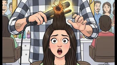 A significant portion of hair had been burnt, allegedly due to overuse of a heated straightener. (HT Photo) A significant portion of hair had been burnt, allegedly due to overuse of a heated straightener. (HT Photo)