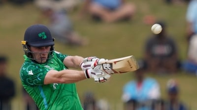 Ireland keep their hopes alive in the tournament by getting a win on the board, thanks in large part to stand-in captain Lorcan Tucker. Tucker struck 94* as his team piled on 235 – and that was always too much for Oman, who become the first team eliminated. (AP) Ireland keep their hopes alive in the tournament by getting a win on the board, thanks in large part to stand-in captain Lorcan Tucker. Tucker struck 94* as his team piled on 235 – and that was always too much for Oman, who become the first team eliminated. (AP)